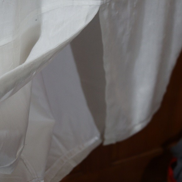 Sue Wong White Midi Pencil Skirt LG Slip Skirt White Wrinke Crinkle Vintage - Picture 12 of 16